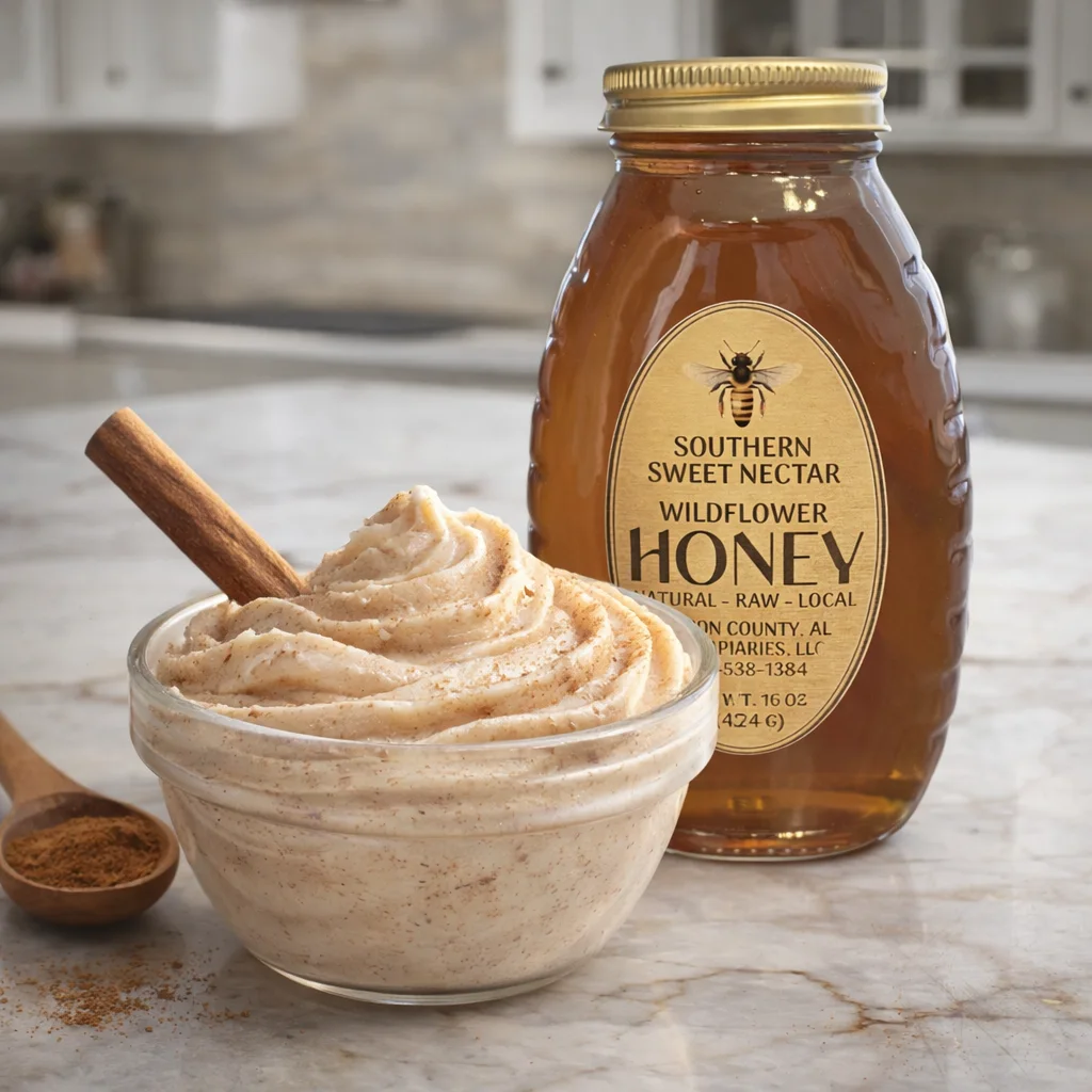 Cinnamon honey butter with wildflower honey